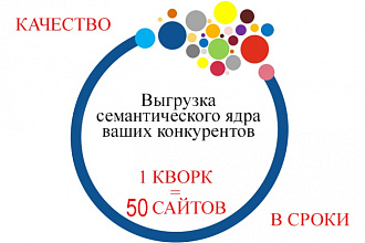 Выгружу семантическое ядро Ваших конкурентов - 50 штук за 1 услуга