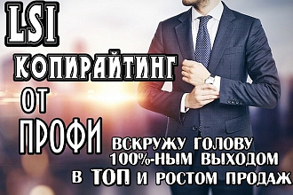 LSI копирайтинг от профи. Увеличение посещаемости и прибыли в разы