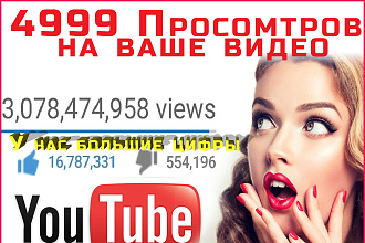 4999 просмотров на ваше видео Youtube