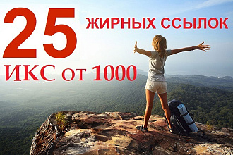 25 трастовых ссылок с ИКС от 1000+ бонус. Низкий спам. Ручная работа