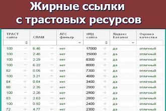 Жирные ссылки с трастовых ресурсов с высоким ИКС. Ручное размещение