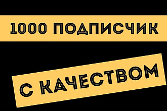 1000 Подписчик на инстаграм с качеством