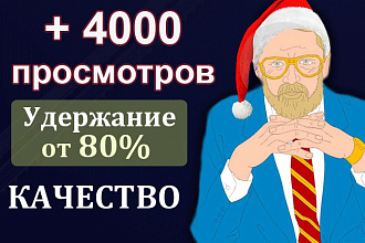 4000 просмотров ютуб