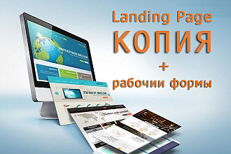 Скопирую landing page. Точная копия лендинга + панель управления