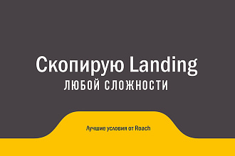 Скопирую Landing Page любой сложности