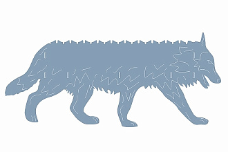 Векторный контурный эскиз для производственной резки