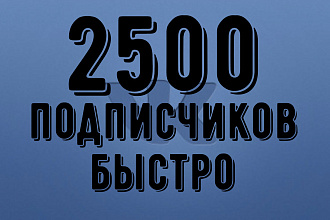 2500 подписчиков ВК