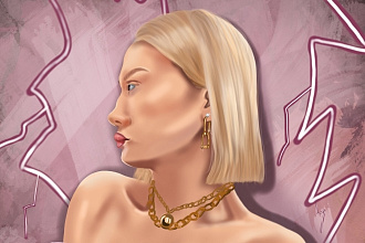 Digital art, Fashion иллюстрация фэшн