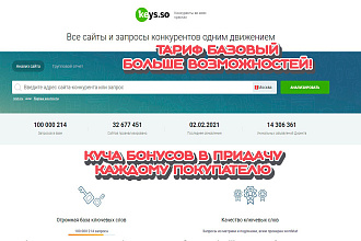 Выгрузка конкурентов через сервис keys.so + хорошие бонусы
