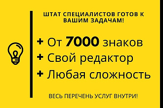 Копирайт для вашего бизнеса, темы любой специальности и формата
