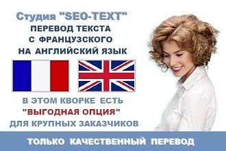 Перевод текста с французского на английский язык