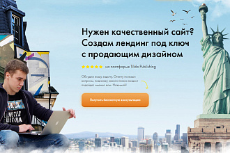 Разработаю качественный лендинг на платформе Тильда под вашу задачу
