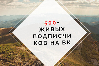 500 Живых подписчиков ВКонтакте