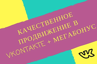 1500 реальных подписчиков в Вконтакте + мегабонус