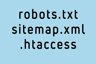 Создам robots.txt, sitemap. xml. Настрою основные редиректы в . htaccess