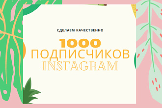 1000 инстаграм подписчиков