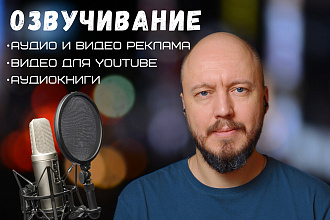 Озвучка любой сложности. Низкий мужской голос с харизмой