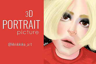 Портрет 3D illustration
