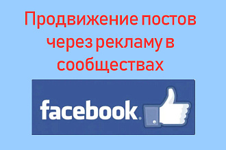 Продвижение постов в Facebook через рекламу в крупных группах + бонус