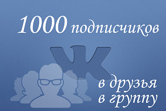 1000 подписчиков вконтакте