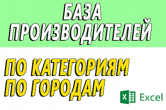 Соберу базу данных Производств - по городам - по категориям