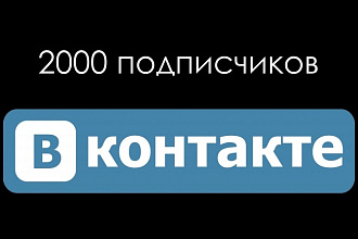 Вконтакте 2000 подписчиков