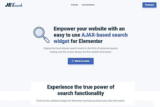 JetSearch Сверхбыстрый виджет поиска AJAX для Elementor