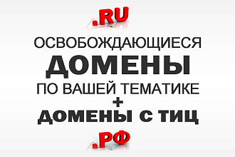 Подберу все освобождающиеся домены по Вашей тематике в том числе с ТИЦ