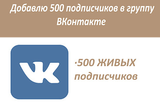 Добавление 500 подписчиков в группу ВКонтакте
