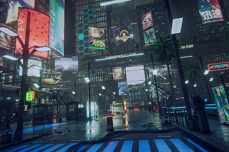 Dark City 2 - набор киберпанк для Unity