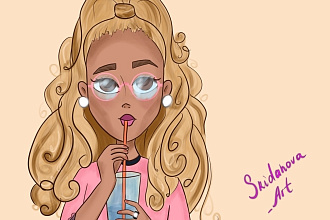 Рисую иллюстрации в разных стилях в цифровом формате-fashion, скетч