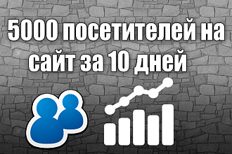 500 Посетитителей на сайт в течении 10 дней