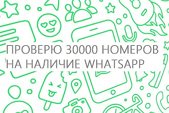 Проверю 30000 номеров на наличие WhatsApp