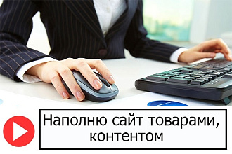 Наполню сайт товарами
