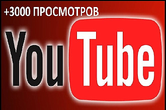 3000 просмотров Youtube