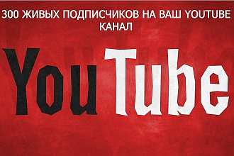300 живых подписчиков НА ВАШ youtube канал