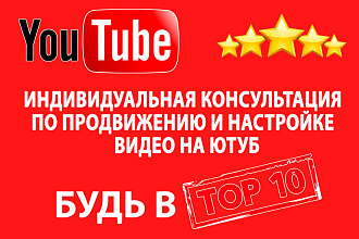 Консультация по продвижению и настройке вашего YouTube канала