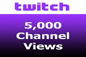 5000 просмотров на канал twitch.tv Качественный и быстрый результат