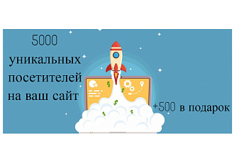 5000 реальных посещении на сайт