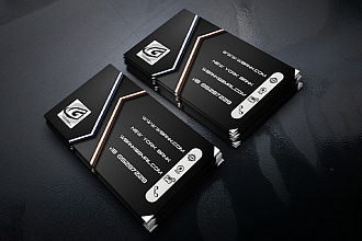 I will design 2 modern luxury business card designs,free source file