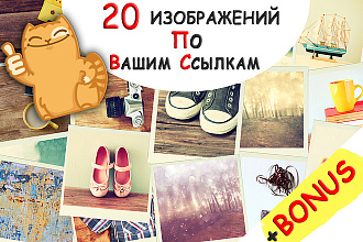 20 Изображений по Вашим ссылкам с популярного Фотобанка