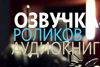 Озвучка роликов для Youtube, рекламы и аудиокниг