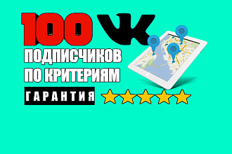 100 живых людей в группу вконтакте без ботов и отписок, по критериям