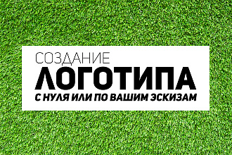 Разработка логотипа с нуля или по вашим эскизам