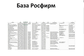Сбор Базы Росфирм ру