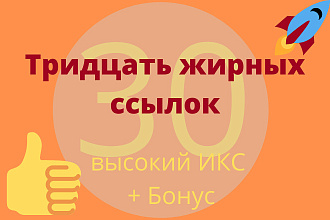 30 вечных и качественных ссылок с трастовых сайтов с ИКС больше 1000