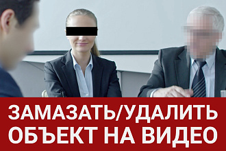 Удалить или замазать объект на видео