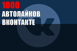 Вконтакте автолайки 1000 шт