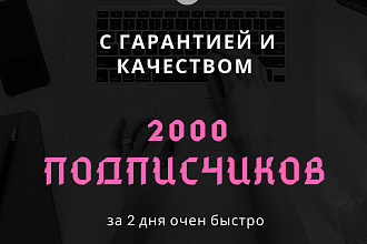 2000 подписчиков с гарантией качественно и быстро