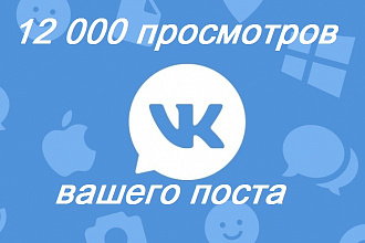 12000 просмотров вашего поста вконтакте